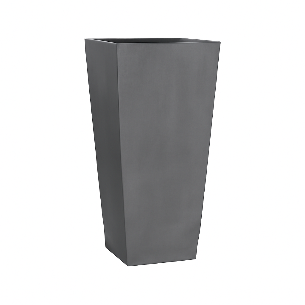 Objet décoratif en pierre composite gris L