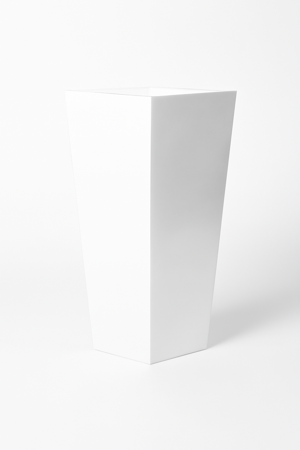 Objet décoratif en fibre de verre blanc brillant M