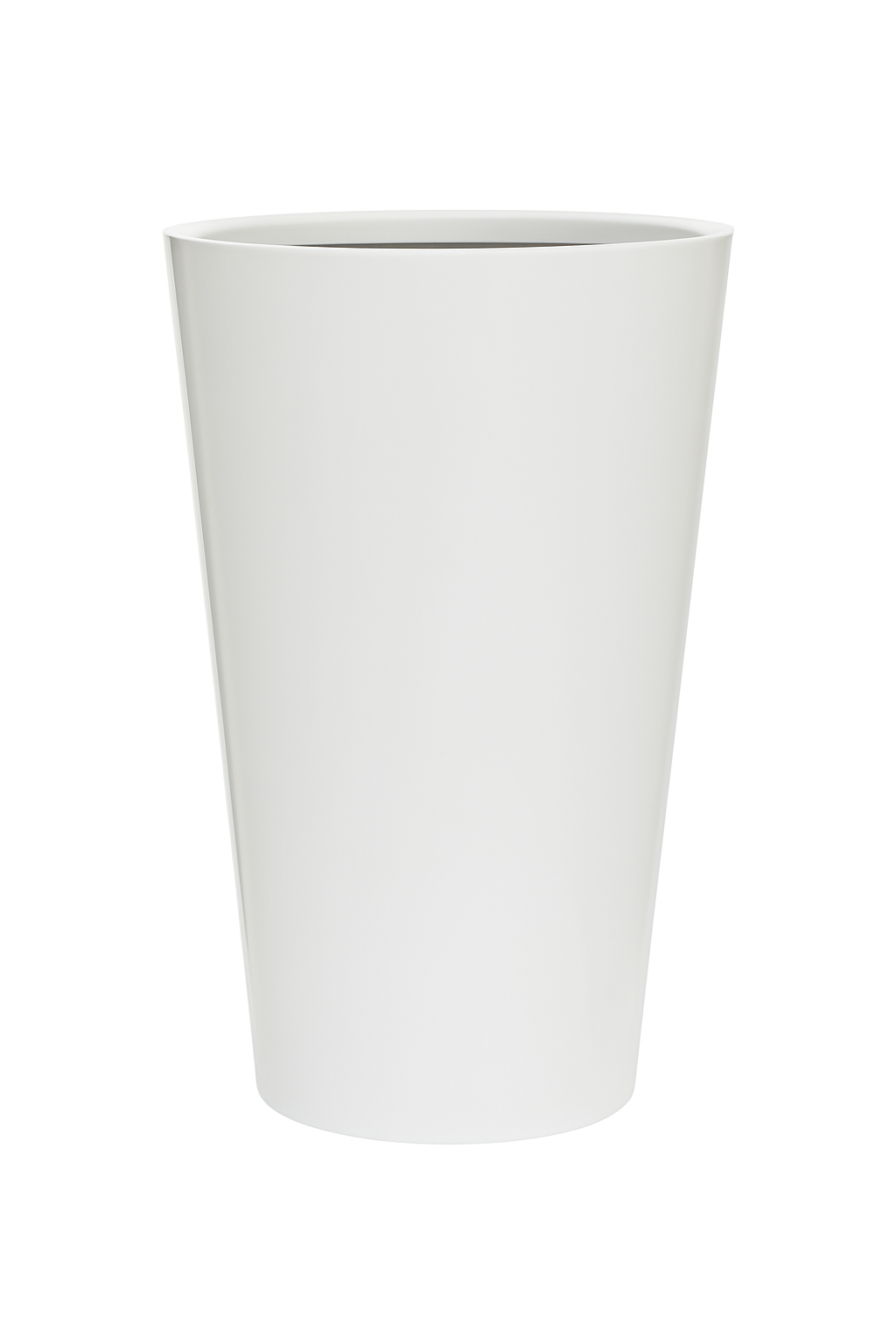 Objet décoratif en fibre de verre blanc brillant L
