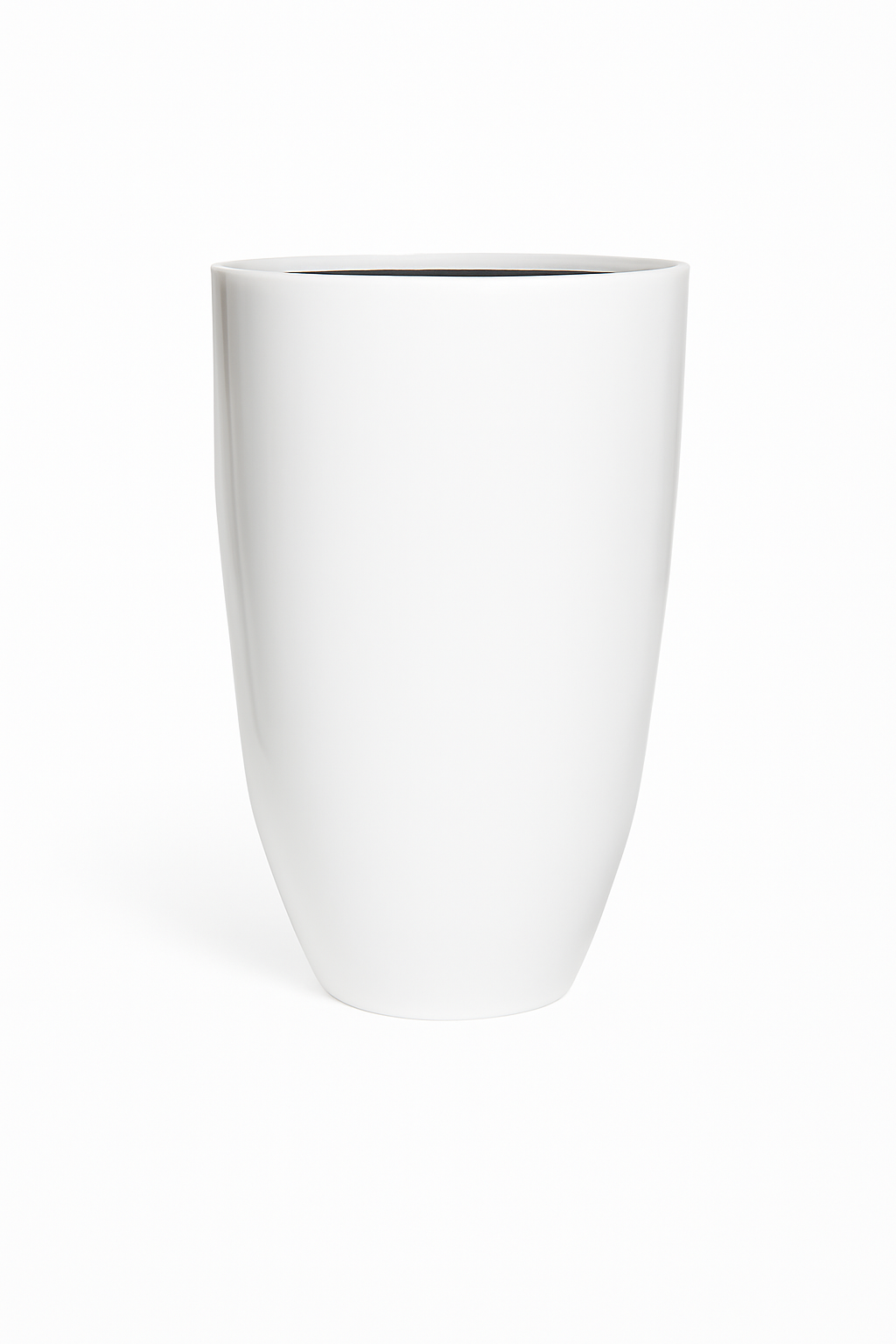 Objet décoratif en fibre de verre blanc brillant XL