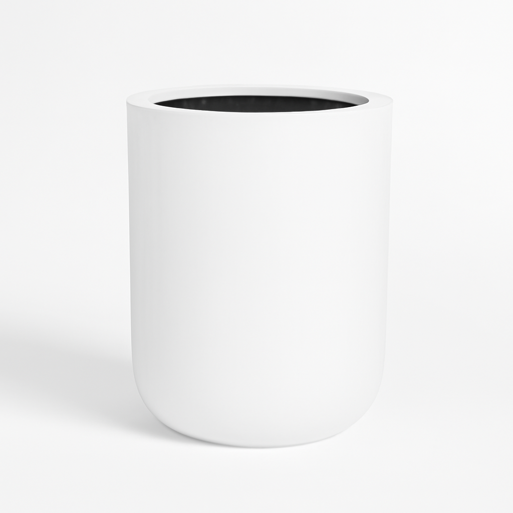 Plante artificielle en fibre de verre blanche brillante L