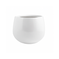 Pot en fibre de verre blanc brillant taille M