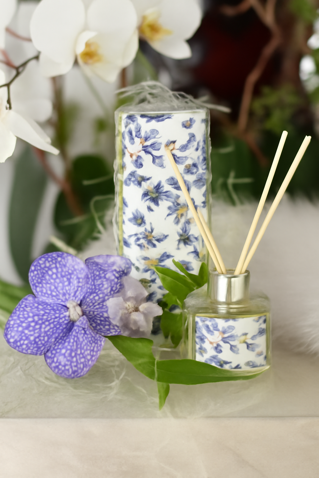 Diffuseur à bâtonnets parfumé Lotus Blanc